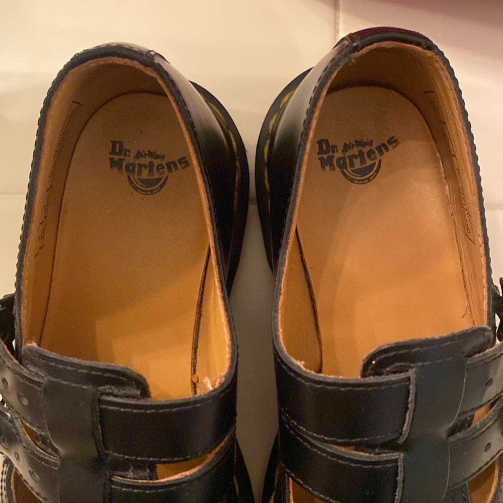 Dr Martens Fouble Buckle Maryjane Black Shoes Sz 4 but fits 6 - Picture 3 of 8